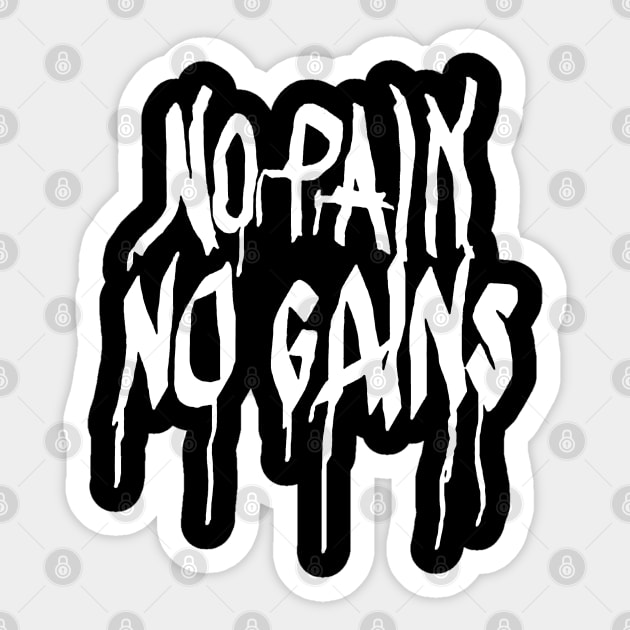 No Pain No Gains Sticker by amillustrated